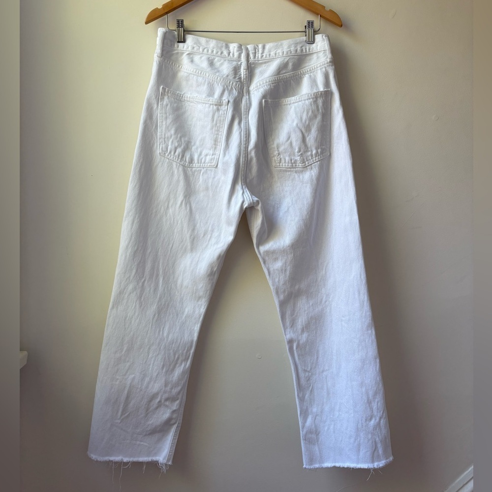 Agolde 90s Distressed White Crop Jeans​ - Picture 14 of 15